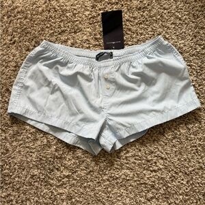 NWT Brandy Melville Light Blue Stripe Shorts | One Size